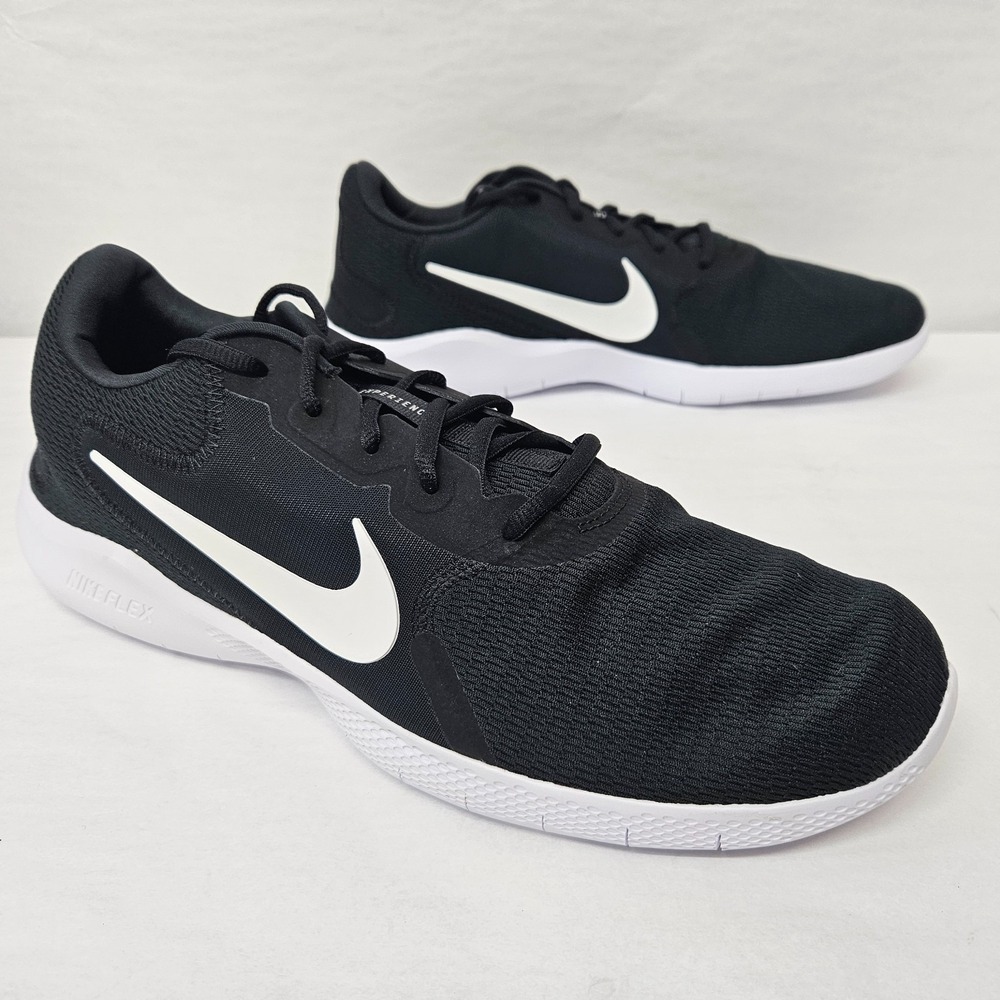 Nike Flex Experience RN 9 Running Shoes CD0225-001 Black White‎ Men's Size 14